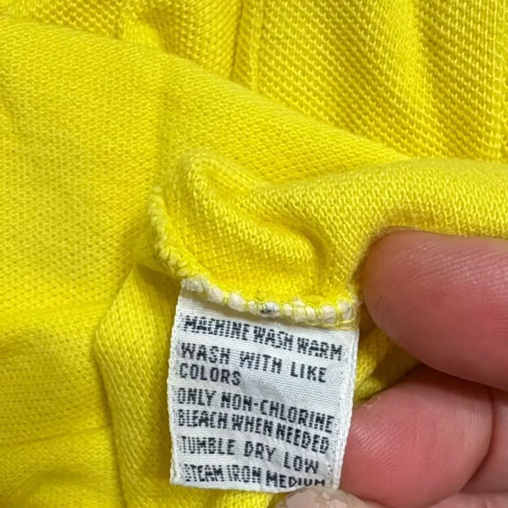 Polo Ralph Lauren Men's Bright Yellow Custom Fit Polo Shirt Size Medium